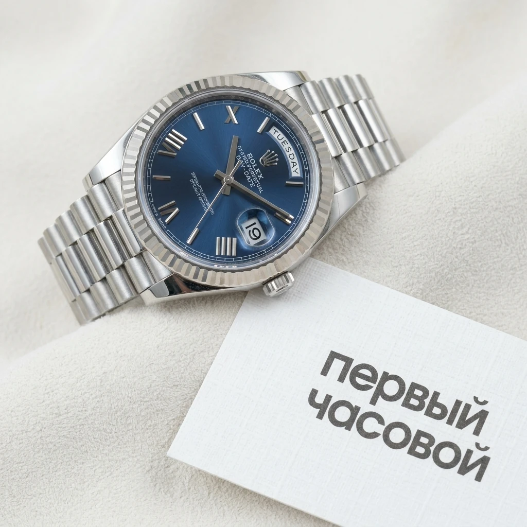 Купить элитные часы Rolex Oyster Perpetual Day-Date 40Mm White Gold Blue Dial 228239: в наличии в Москве!