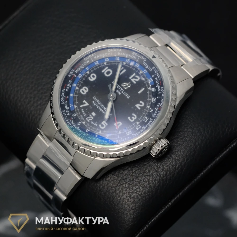 Купить элитные часы Breitling Aviator 8 B35 43 Steel - Black AB3521U41B1A1: в наличии в Москве!