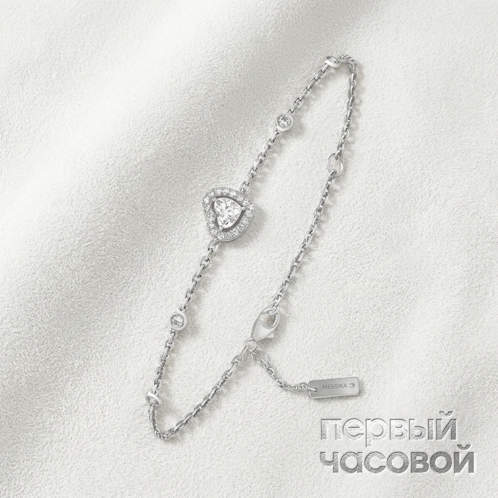 Купить украшение Messika Браслет Joy Cœur 0.15 Carat Diamond 12069-WG: в наличии в Москве!