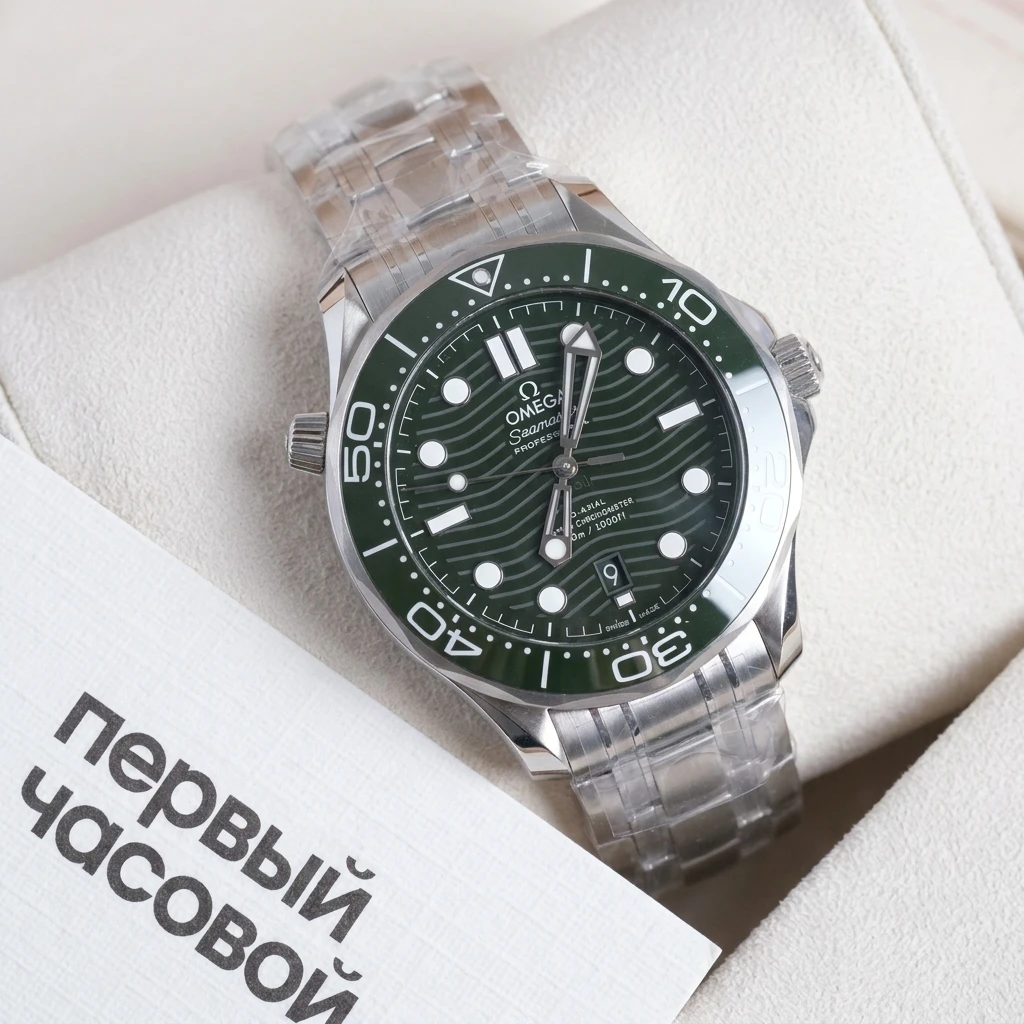 Купить элитные часы Omega Seamaster Diver 300M Co‑Axial Master Chronometer 42 Mm Green Dial 210.30.42.20.10.001 : в наличии в Москве!