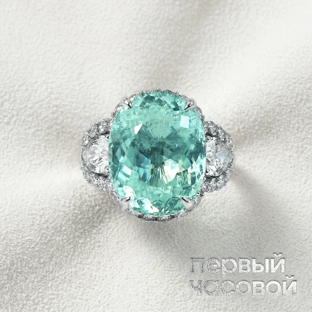 Купить украшение Studio jewelry Кольцо С Турмалином "Параиба" 13,39 Ct. : в наличии в Москве!