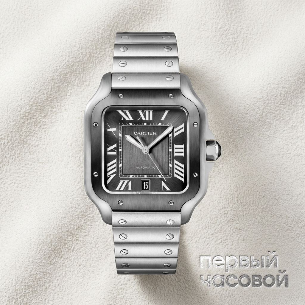 Cartier Santos De Cartier Black Pvd Dial