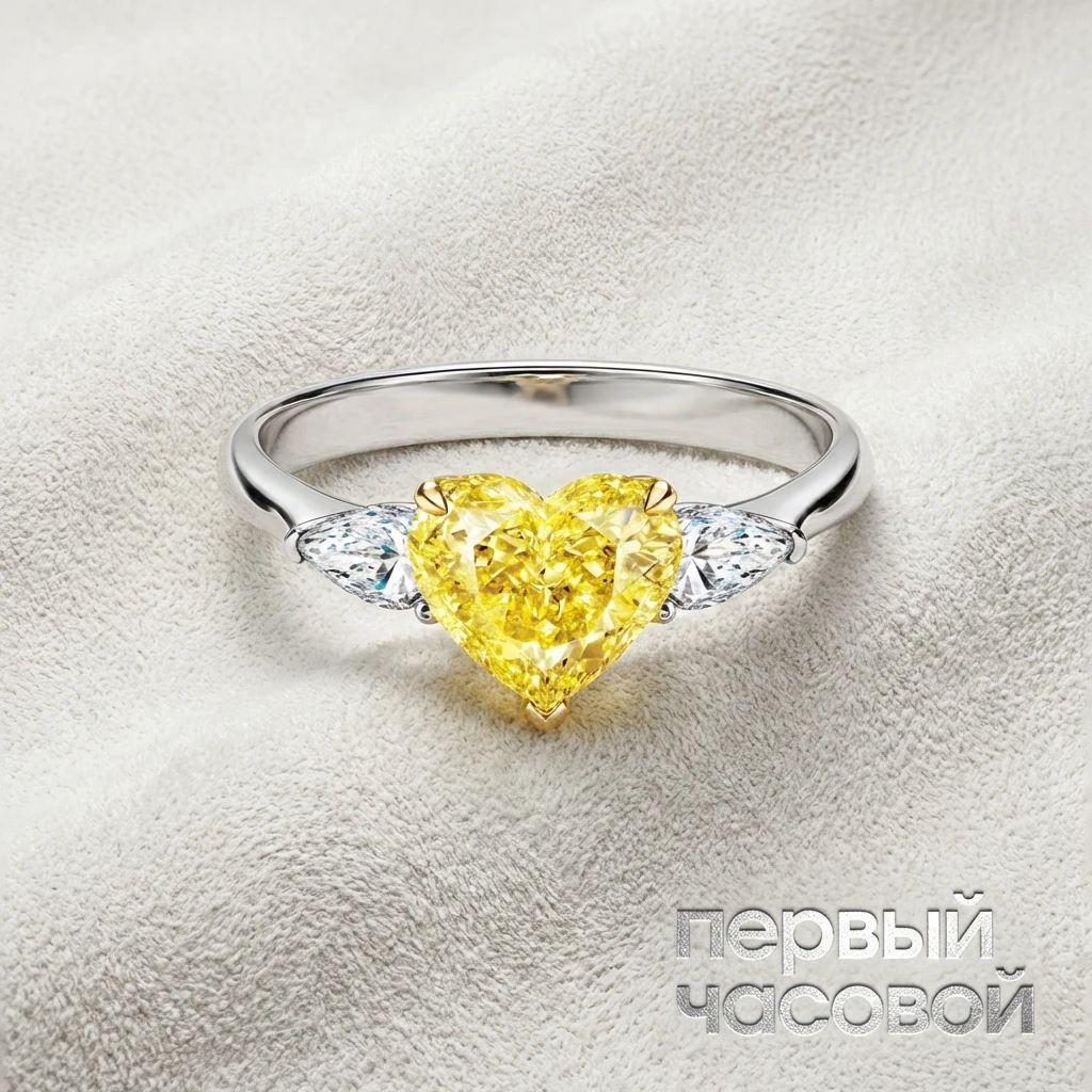Купить украшение Studio jewelry Кольцо с бриллиантом 1,02 ct. Fancy Yellow/VS1 : в наличии в Москве!