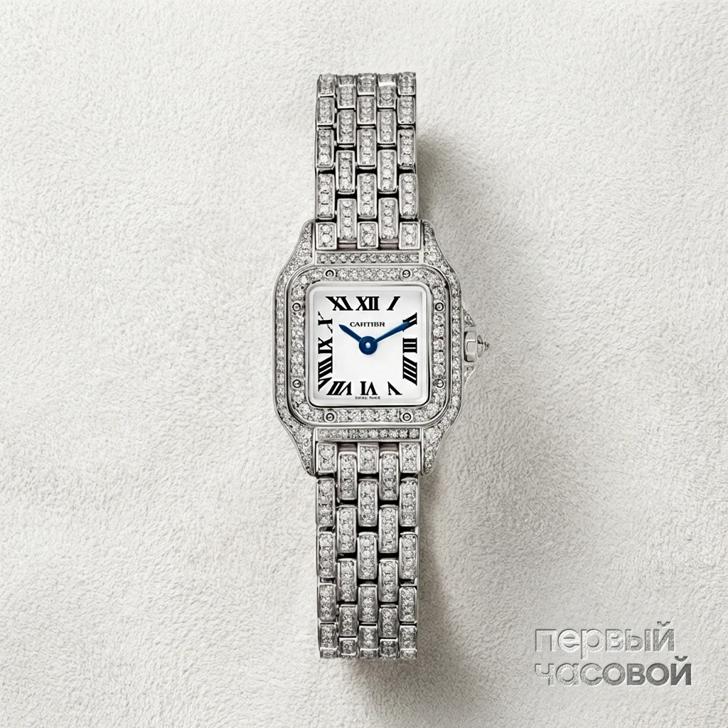 Купить элитные часы Cartier Mini Panthere de Cartier Custom Diamonds Full Pave WSPN0019 FIX: в наличии в Москве!