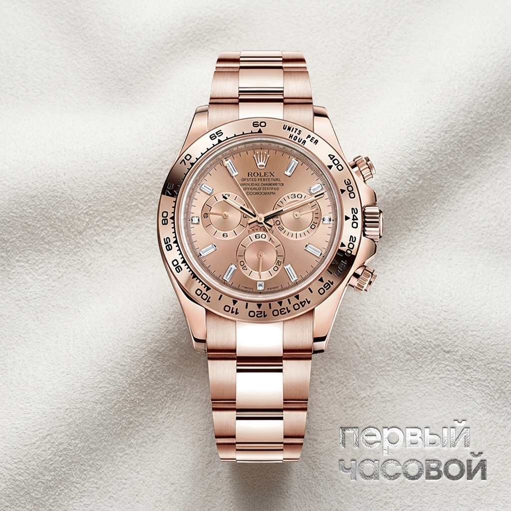 Rolex Oyster Perpetual Cosmograph Daytona Rose Gold Baguette