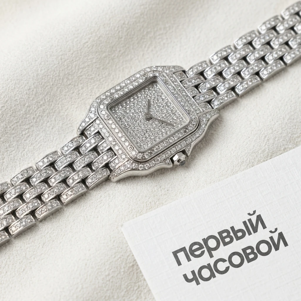 Купить элитные часы Cartier Small Panthere De Cartier Custom Diamonds Full Pave HPI01801 FIX: в наличии в Москве!