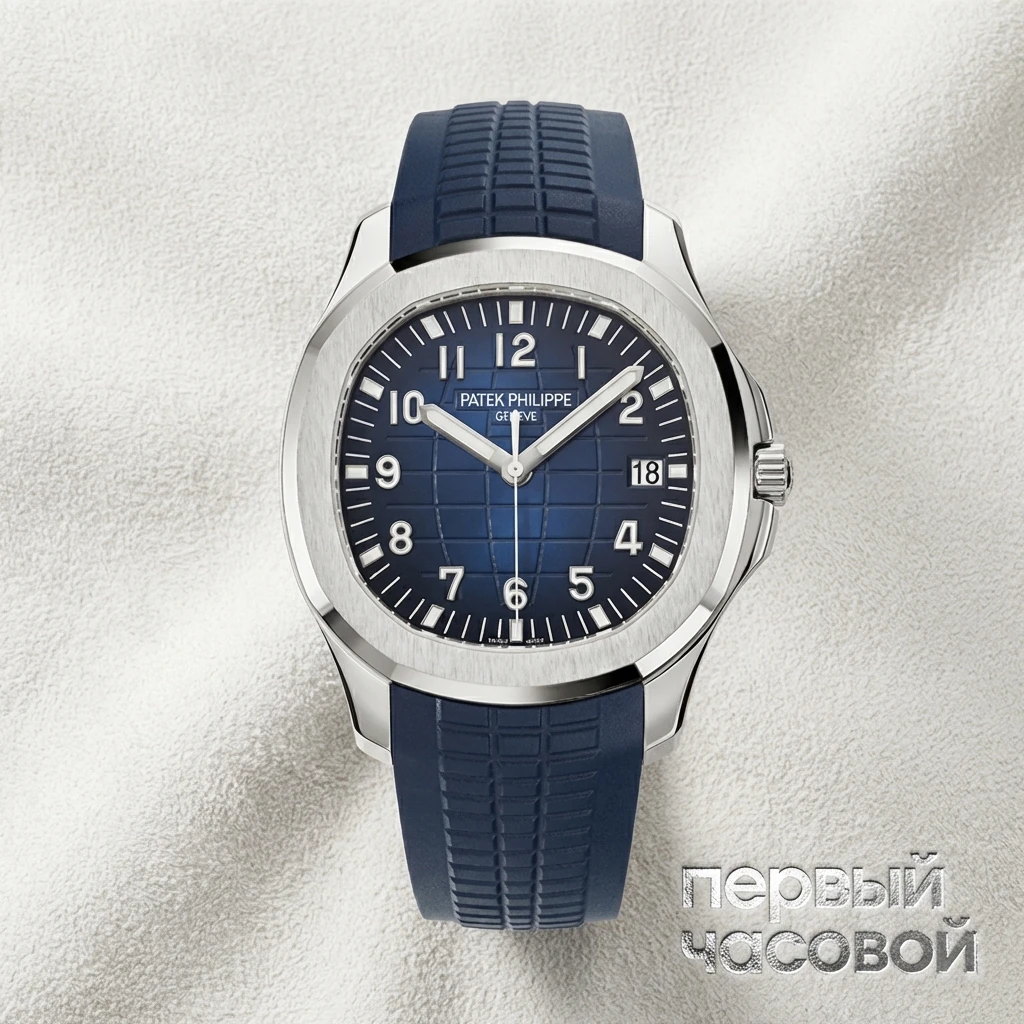 Купить элитные часы Patek Philippe Aquanaut White Gold Blue Dial 5168G-001: в наличии в Москве!