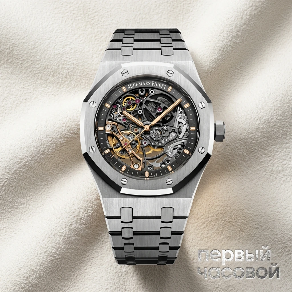 Купить элитные часы Audemars Piguet Royal Oak Double Balance Wheel Openworked 15407ST.OO.1220ST.01 : в наличии в Москве!