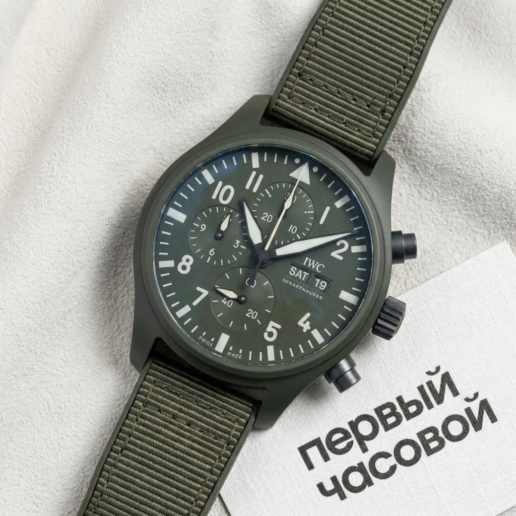 Купить элитные часы Iwc Pilot’s Watch Chronograph Top Gun Edition Woodland IW389106: в наличии в Москве!