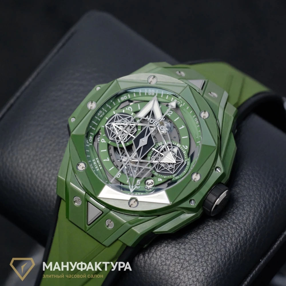 Купить элитные часы Hublot Big Bang Sang Bleu II Green Ceramic 418.GX.5207.RX.MXM22 : в наличии в Москве!