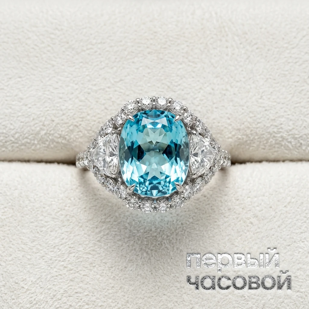 Купить украшение Studio jewelry Кольцо с турмалином "Параиба" 7,32 ct. : в наличии в Москве!