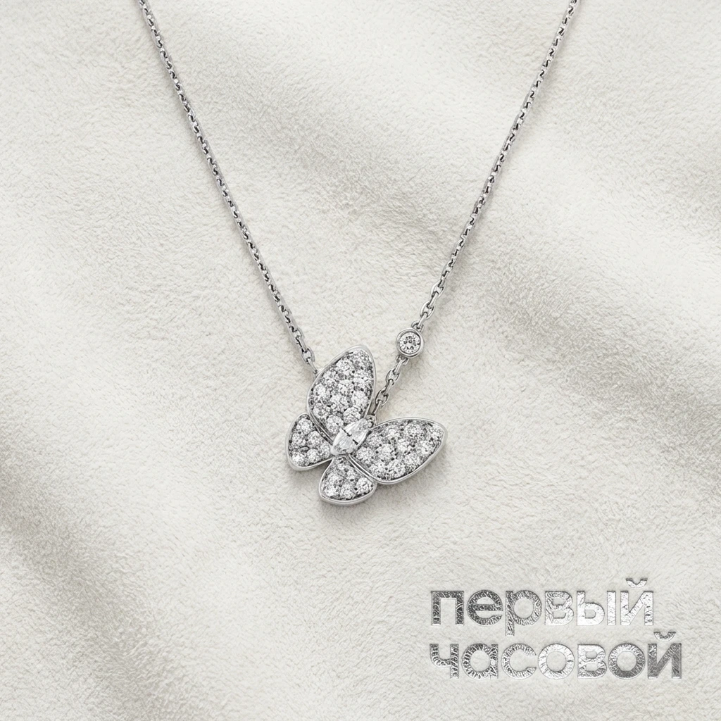Купить украшение Van Cleef &amp; Arpels Two Butterfly Pendant VCARO3M400: в наличии в Москве!
