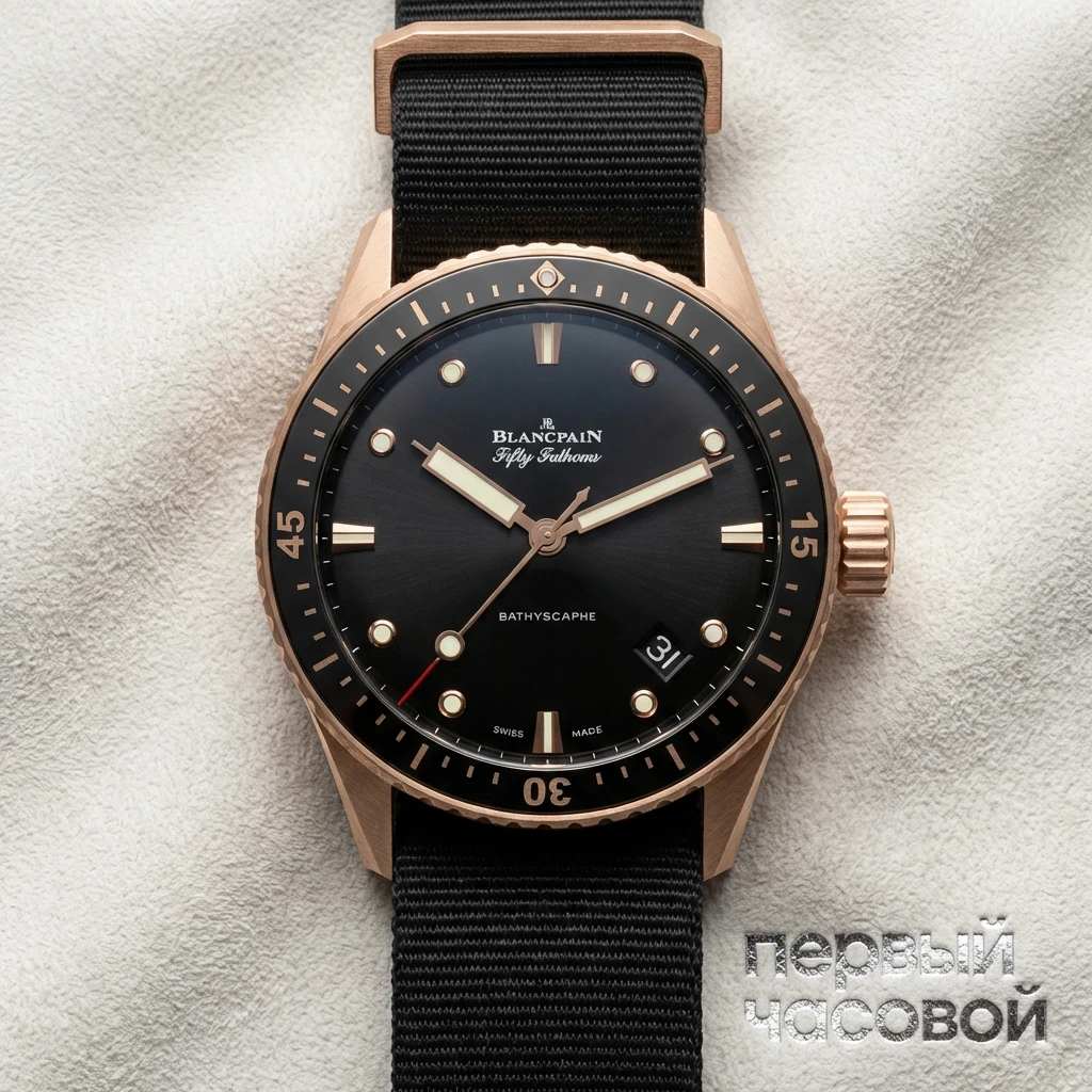 Купить элитные часы Blancpain Fifty Fathoms Bathyscaphe 5000 36S30 NABA: в наличии в Москве!