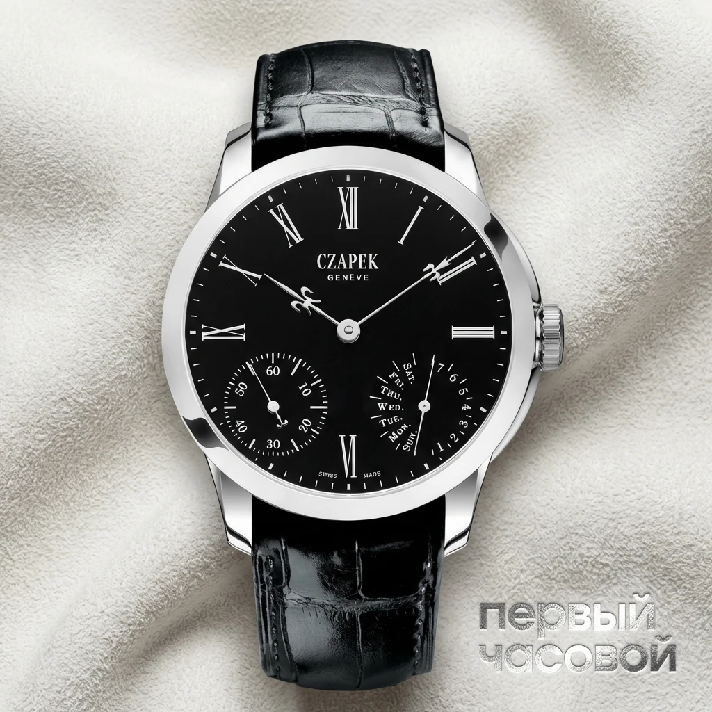 Czapek Quai Des Bergues Black Enamel S