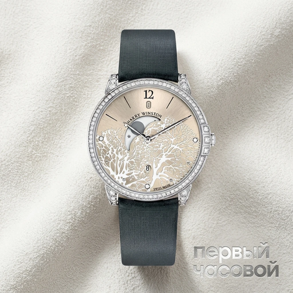 Купить элитные часы Harry Winston Midnight Moon Phase MIDQMP39WW01: в наличии в Москве!