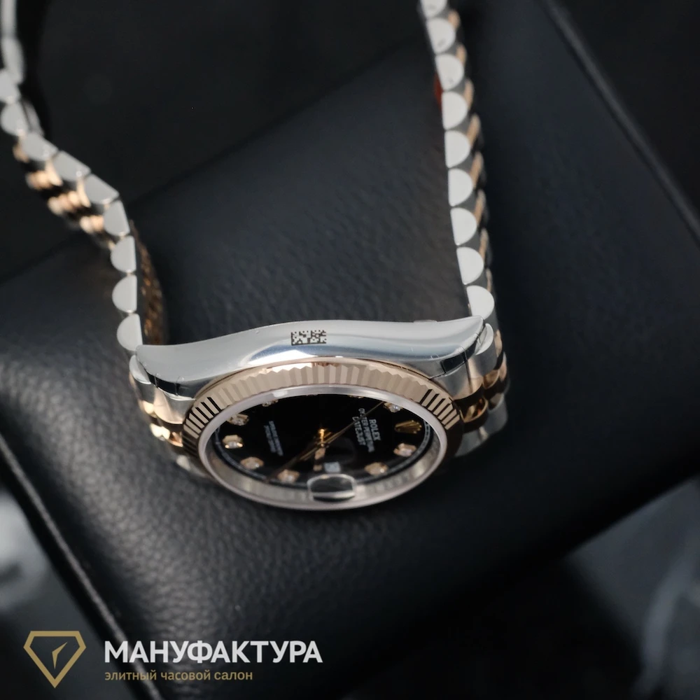 Купить элитные часы Rolex Datejust 36mm Steel and Everose Gold Black Motif Dial Diamonds 126231: в наличии в Москве!