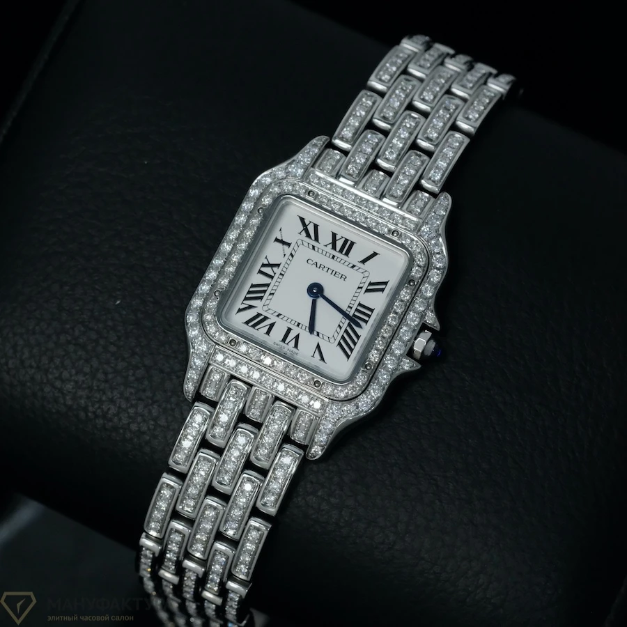 Купить элитные часы Cartier Panthère De Cartier Medium Steel Custom Diamonds WSPN0007 FIX: в наличии в Москве!