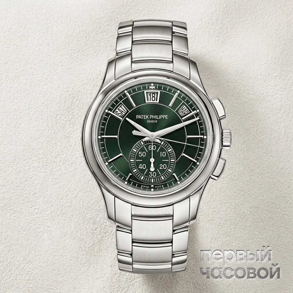 Купить элитные часы Patek Philippe Annual Calendar Chronograph Green 5905/1A-001: в наличии в Москве!