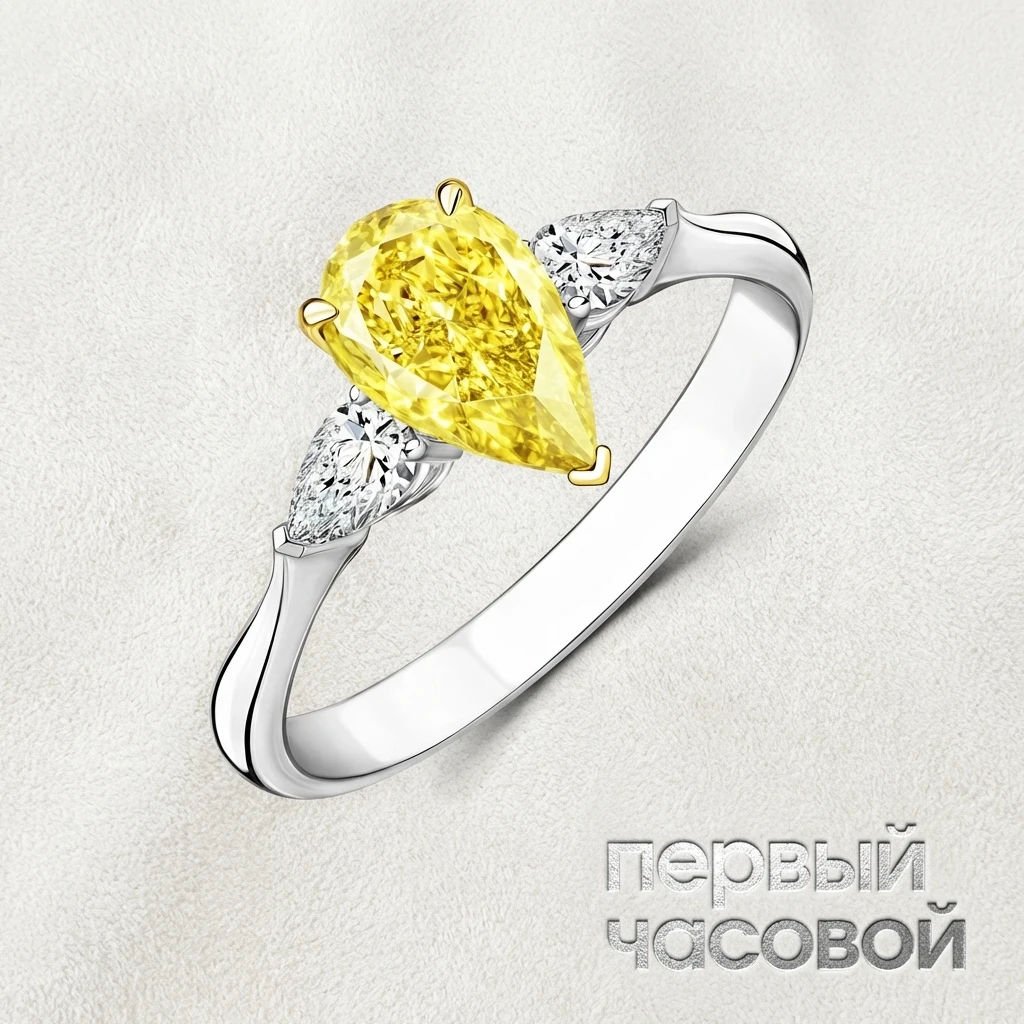 Купить украшение Studio jewelry Кольцо 2,00 ct. S to T/VS1 (Pear Diamond) : в наличии в Москве!