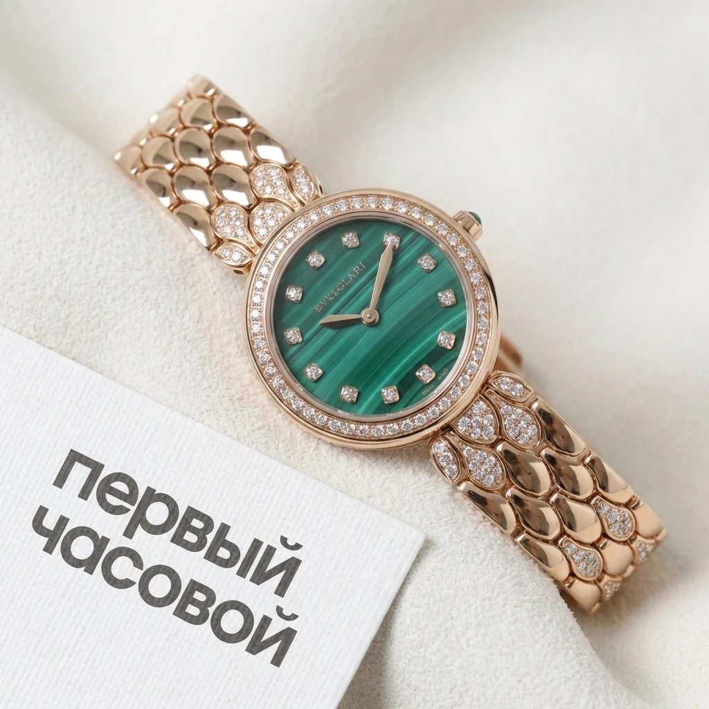 Купить элитные часы Bvlgari DIVAS’ DREAM WATCH Malachite Dial 33 mm 103521: в наличии в Москве!