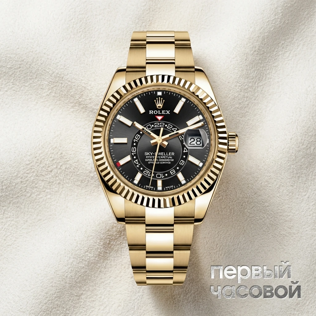 Купить элитные часы Rolex Sky-Dweller Yellow Gold Black Dial 326938: в наличии в Москве!