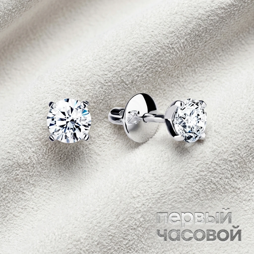 Купить украшение Studio jewelry Серьги С Бриллиантами 1,01/1,01 Ct. J/Vs2 (3 Excellent) : в наличии в Москве!