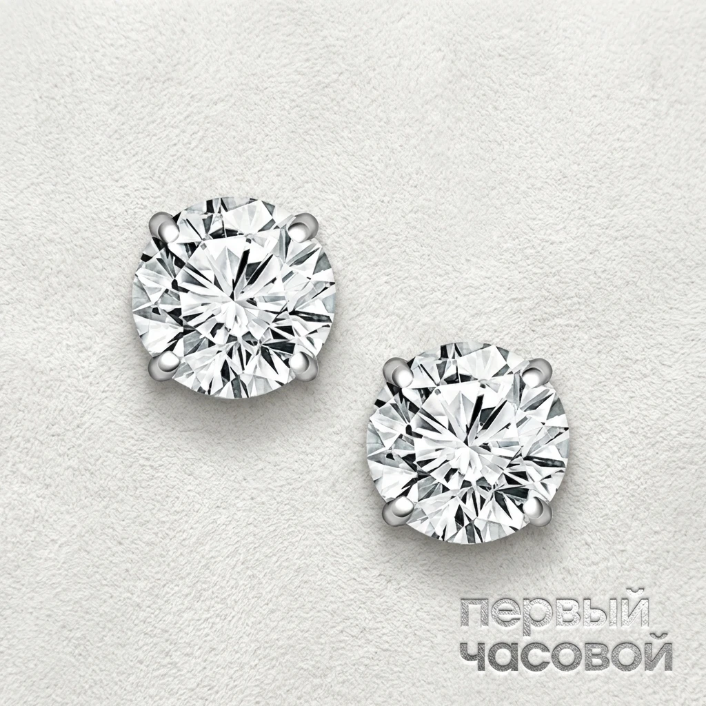 Купить украшение Studio jewelry Серьги 5,01/5,01 Ct. H/Vs1 (3 Excellent) : в наличии в Москве!
