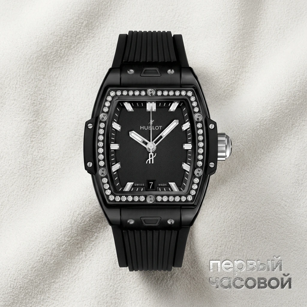 Купить элитные часы Hublot Shaped Spirit Of Big Bang Black Magic Diamonds 662.CX.1170.RX.1204: в наличии в Москве!