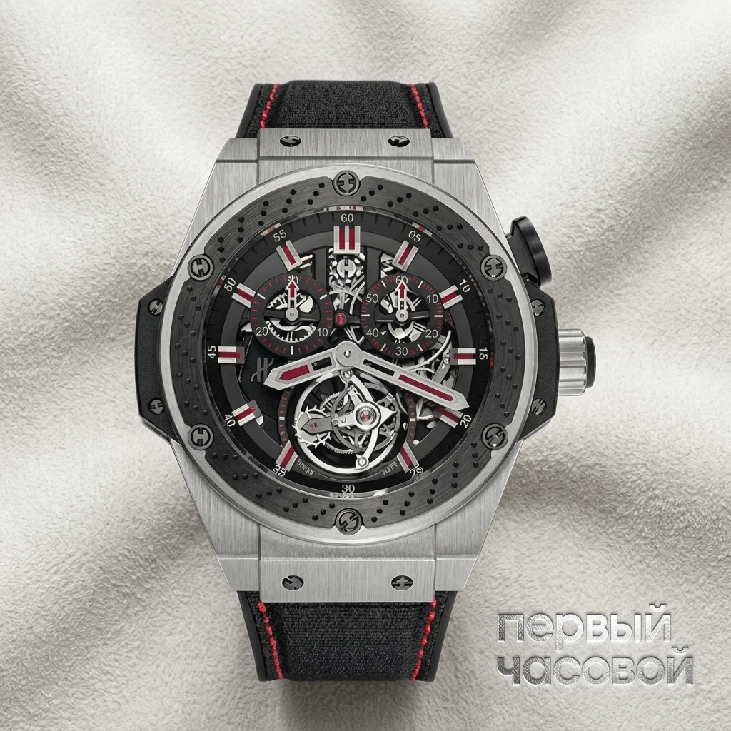 Купить элитные часы Hublot King Power 48Mm Manufacture Tourbillon 707.ZM.1123.NR: в наличии в Москве!