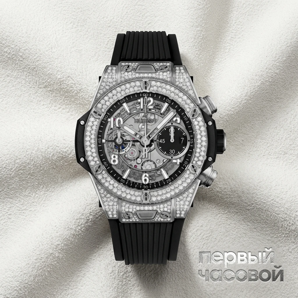 Купить элитные часы Hublot Big Bang Unico Titanium Pave 441.NX.1171.RX.1704: в наличии в Москве!