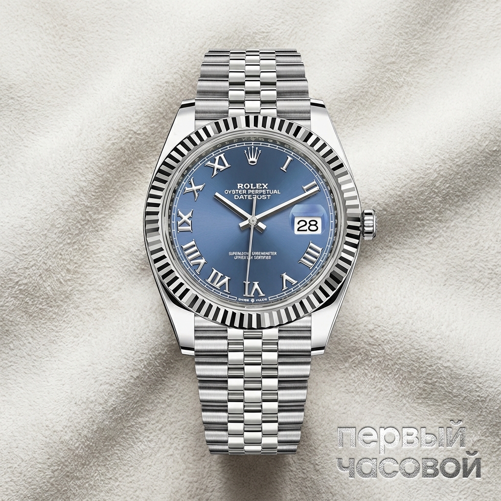 Rolex Oyster Perpetual Datejust 41mm Blue Azzurro Romain Dial