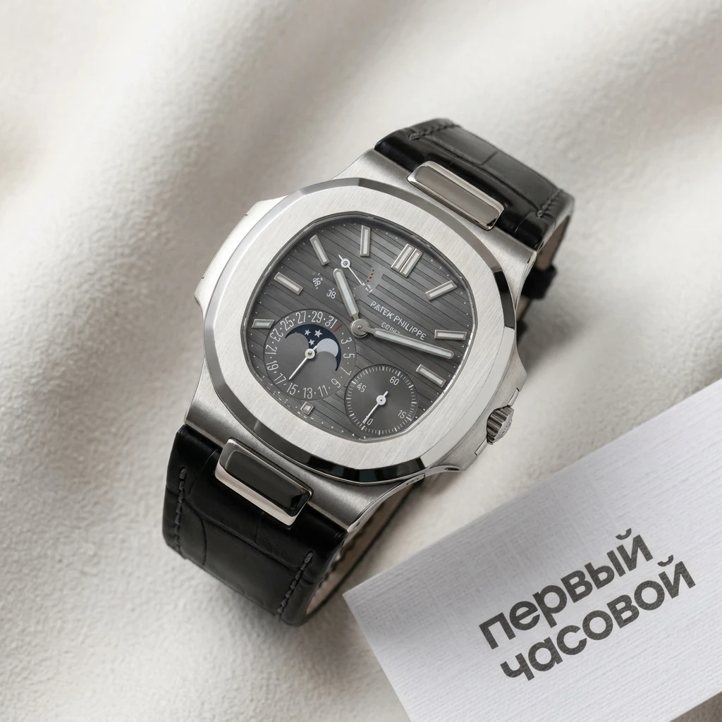 Patek Philippe Nautilus White Gold Moon Phases 5712G-001 — фото 2