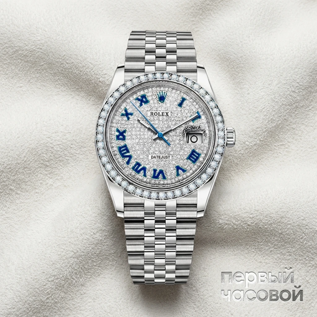 Rolex Datejust Oyster Perpetual 36 mm Pave Dial Diamonds 126234 FIX