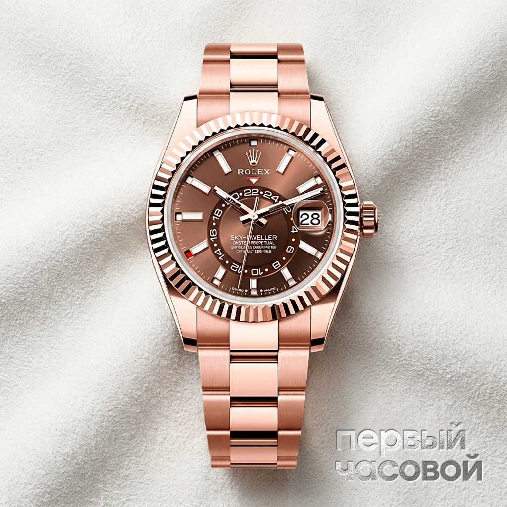 Купить элитные часы Rolex Sky-Dweller Everose Gold Chocolate Brown Dial  336935: в наличии в Москве!