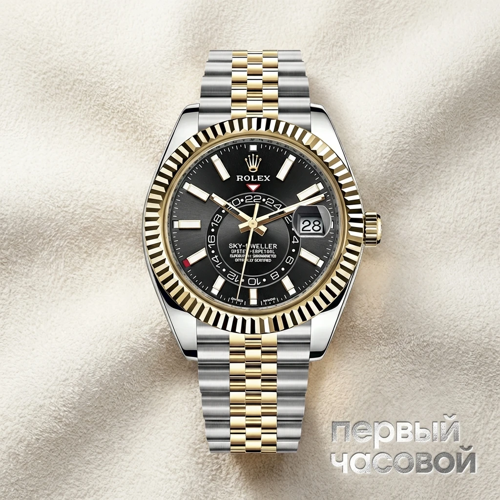 Купить элитные часы Rolex Sky-Dweller 42mm Steel and Yellow Black Dial 2022 326933: в наличии в Москве!