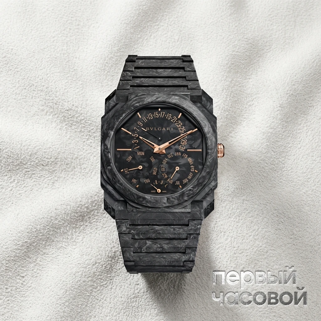 Купить элитные часы Bvlgari Octo Finissimo CarbonGold Perpetual Calendar 103778: в наличии в Москве!