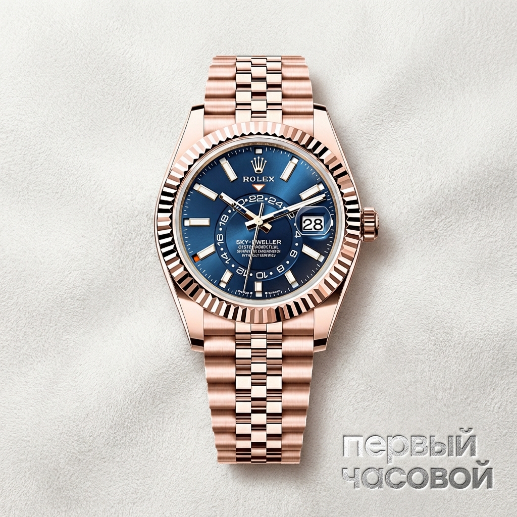 Rolex Sky-Dweller Rose Gold Blue Dial