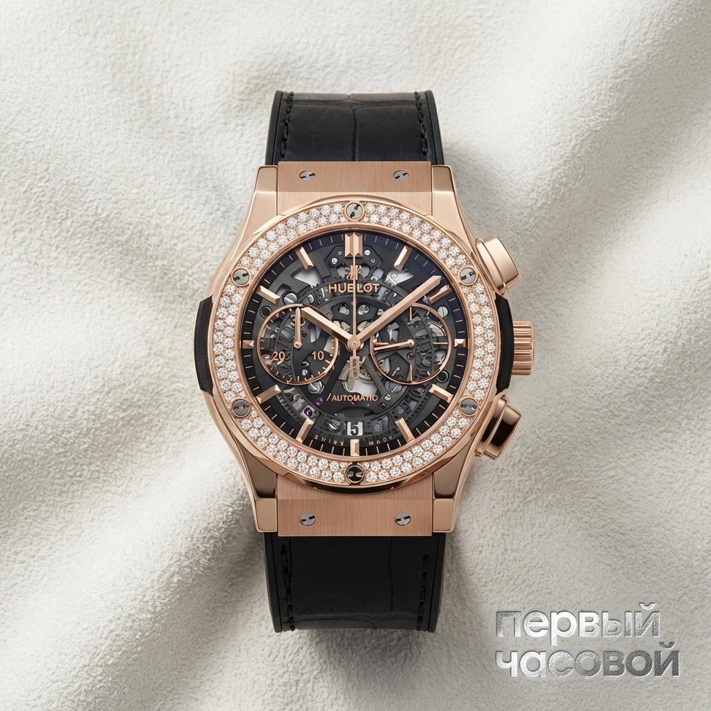 Купить элитные часы Hublot Classic Fusion Aerofusion King Gold Diamonds 45 525.OX.0180.LR.1104: в наличии в Москве!