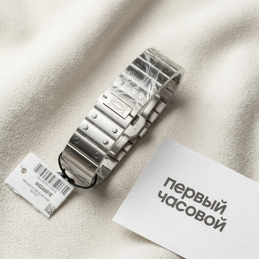 Купить элитные часы Cartier Santos De Cartier Large Model White Dial WSSA0018: в наличии в Москве!