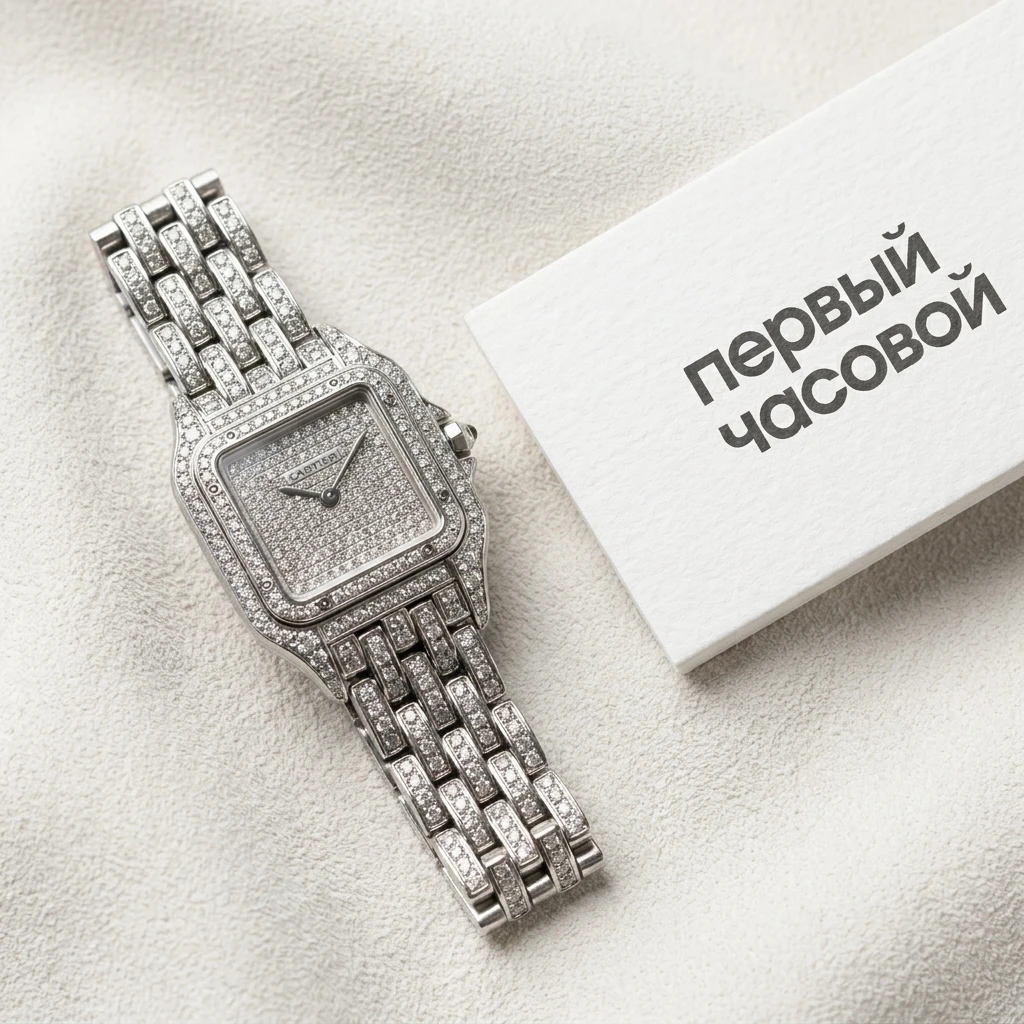 Купить элитные часы Cartier Small Panthere De Cartier Custom Diamonds Full Pave HPI01801 FIX: в наличии в Москве!