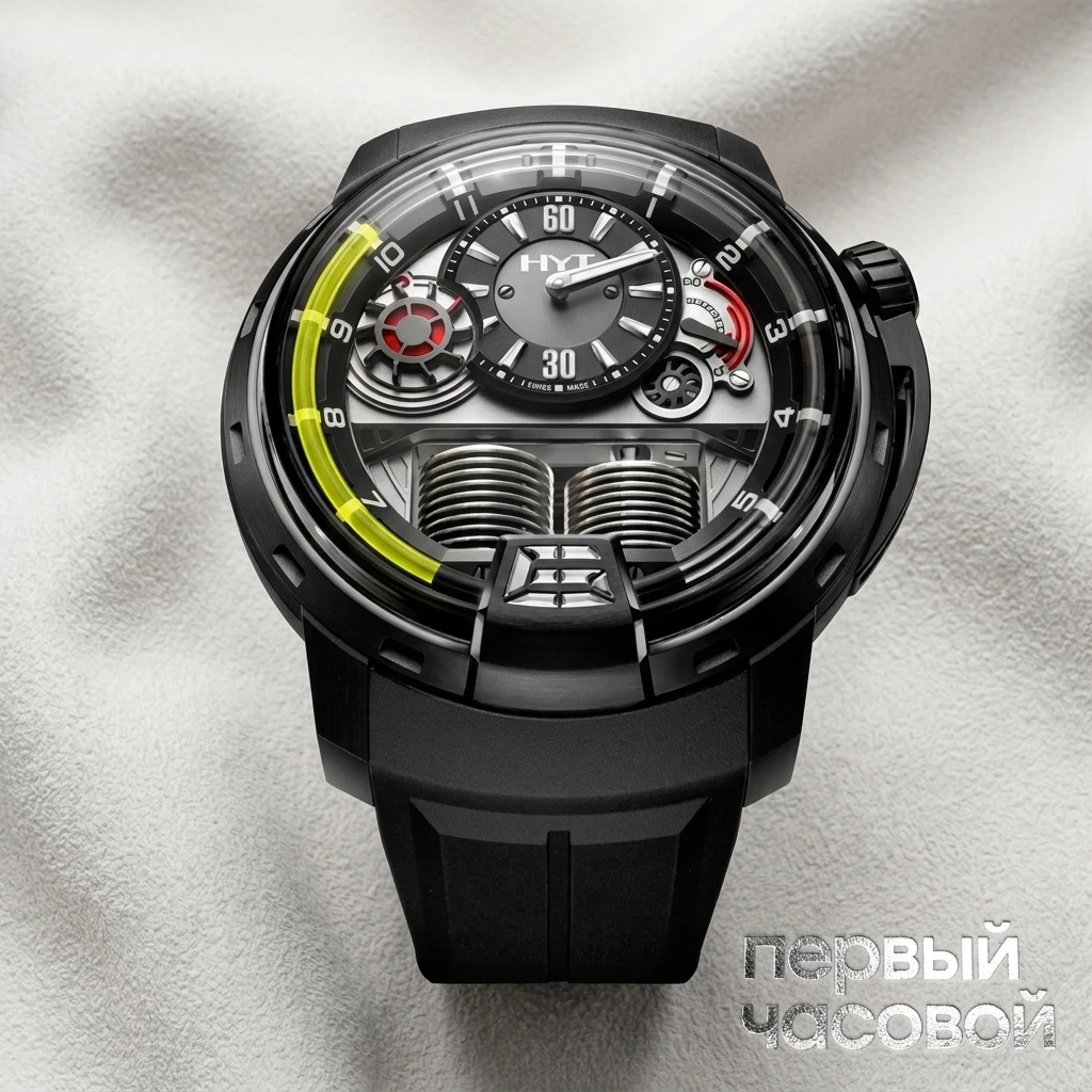 Купить элитные часы HYT H1 Titanium Dlc Black 148-DL-21-GF-RU: в наличии в Москве!