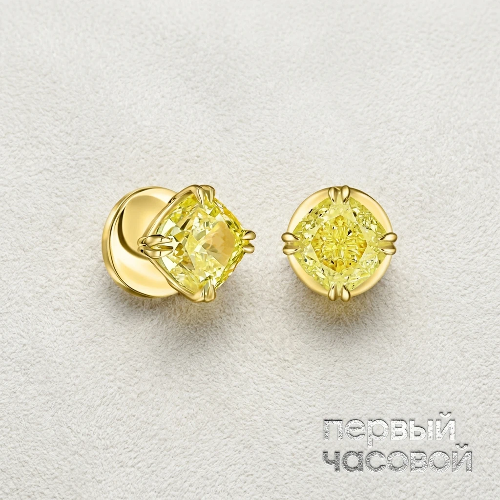Купить украшение Studio jewelry Серьги 3,01/3,03 ct. Cushion Diamonds : в наличии в Москве!