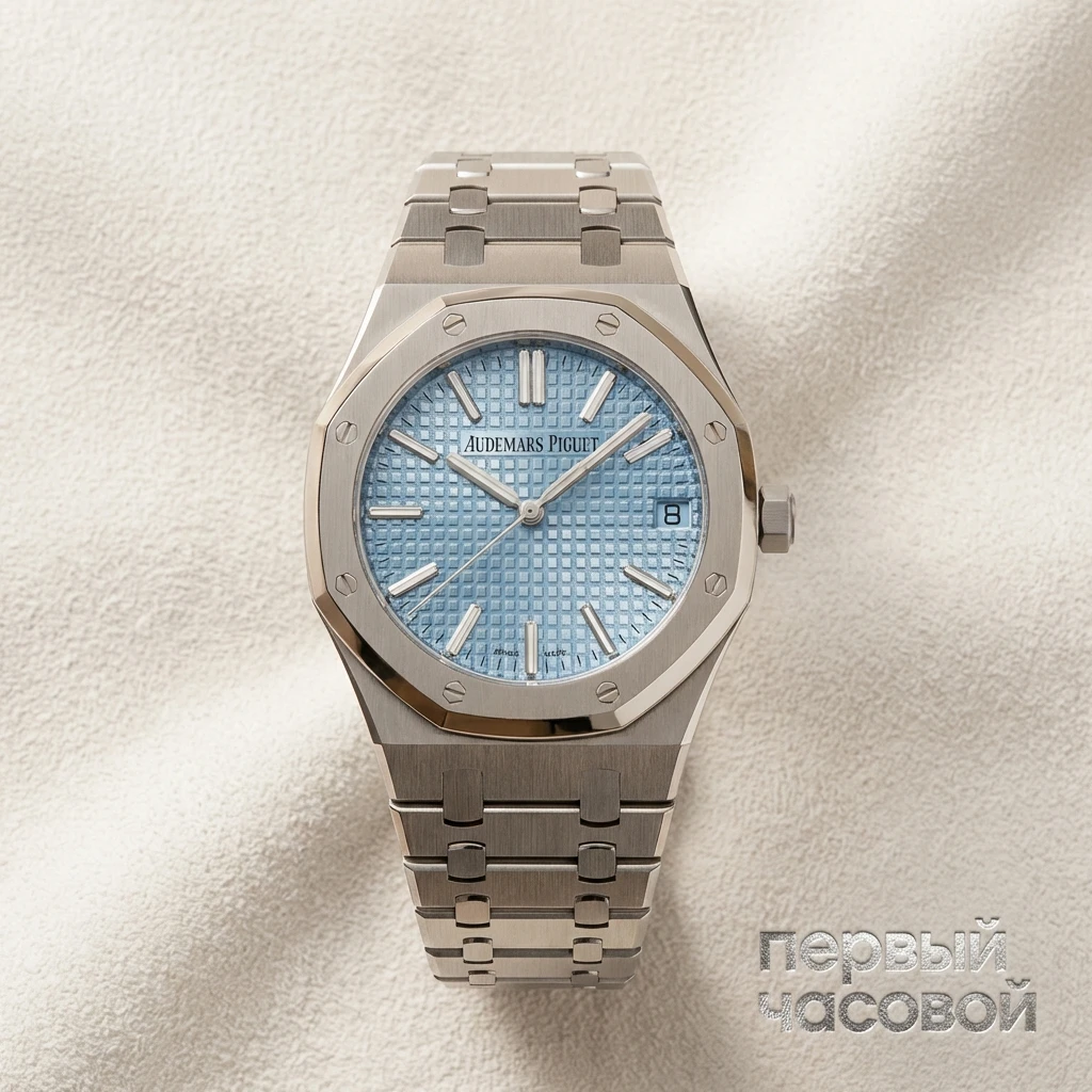 Audemars Piguet Royal Oak Selfwinding 41mm Ice Blue And Baguettes Diamonds Dial Limited Edition 15510BC.OO.1320BC.01