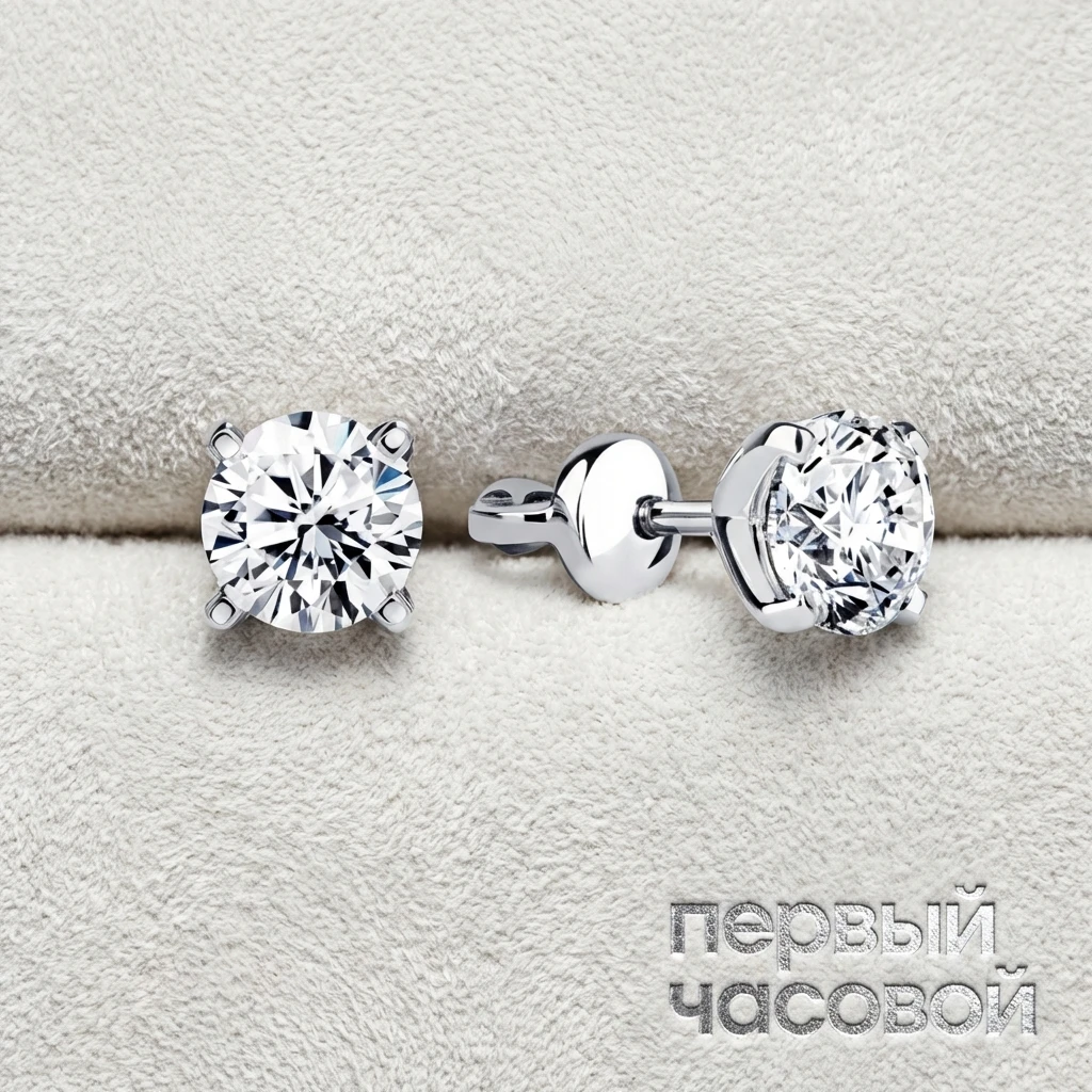 Купить украшение Studio jewelry Серьги 1,11/1,11 ct. I/VS (3 Excellent) : в наличии в Москве!