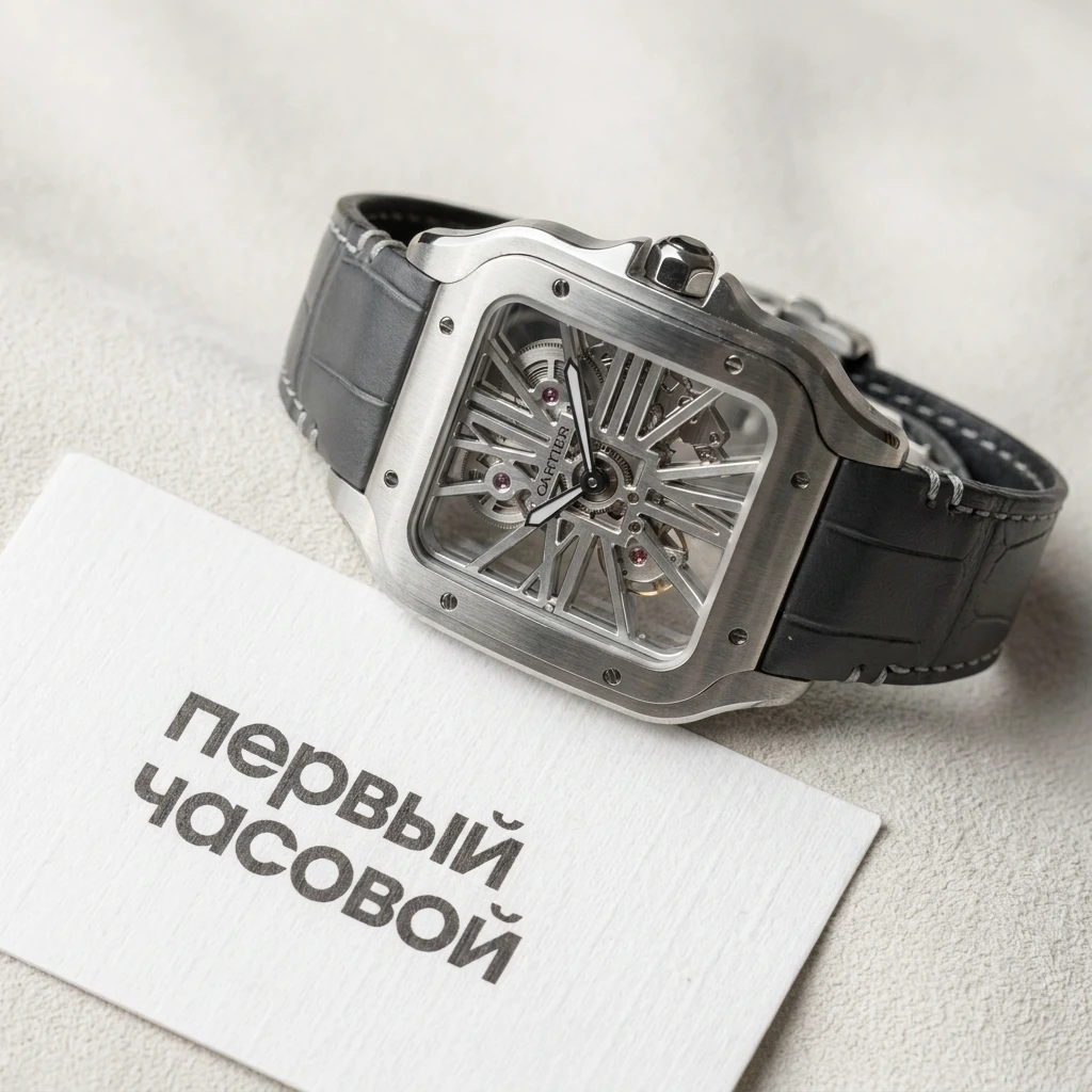 Купить элитные часы Cartier Santos De Cartier Skeleton WHSA0009: в наличии в Москве!