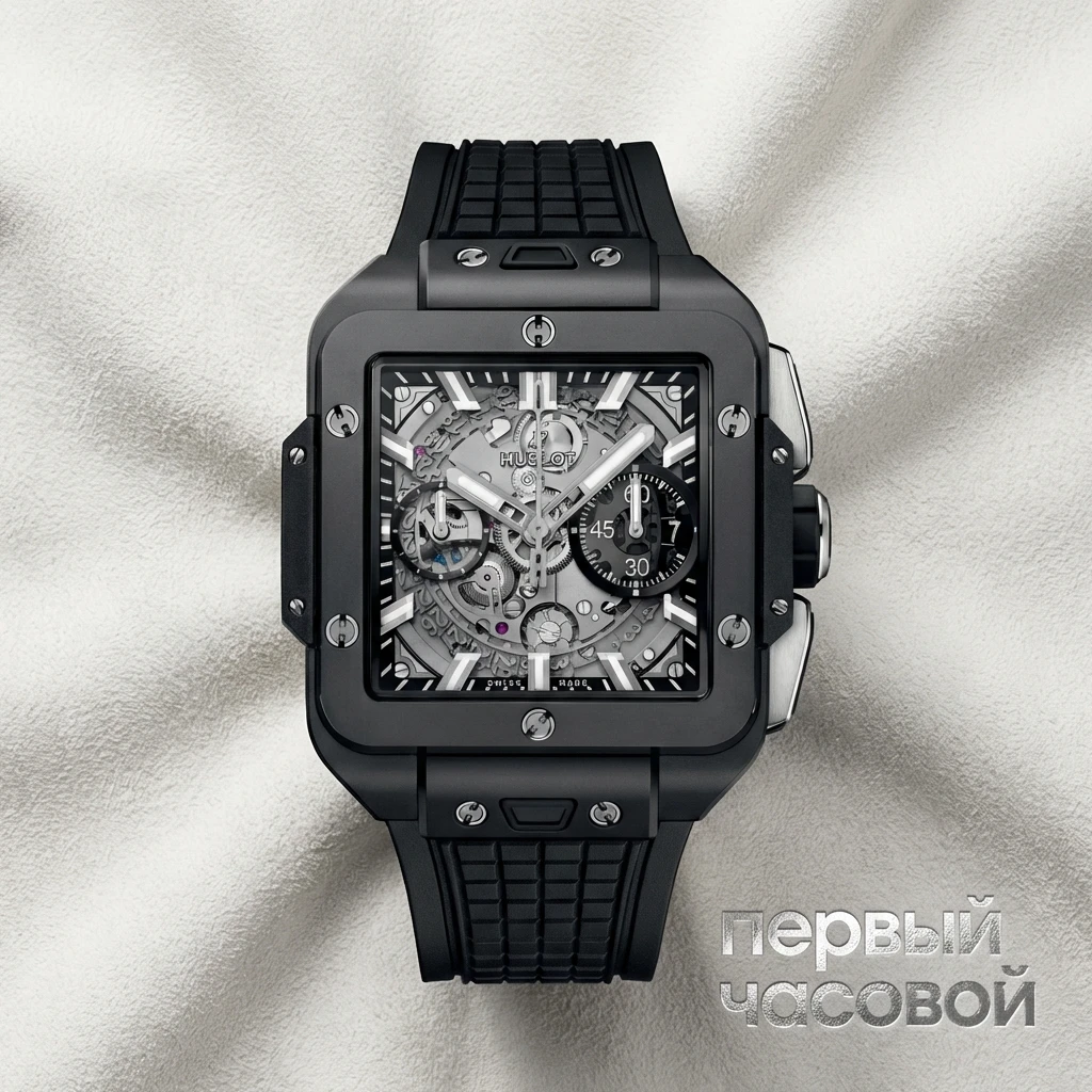 Купить элитные часы Hublot Shaped Square Bang Unico Black Magic 821.CI.0170.RX: в наличии в Москве!