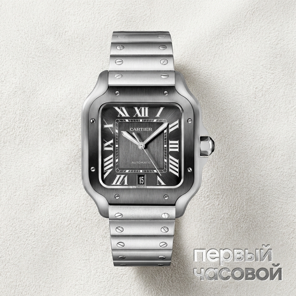 Cartier Santos De Cartier Adlc Black Dial