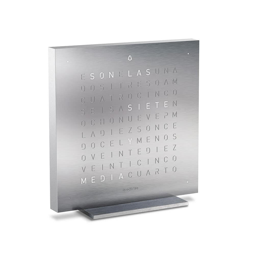 QLOCKTWO Clock Two Touch Silver Кириллица