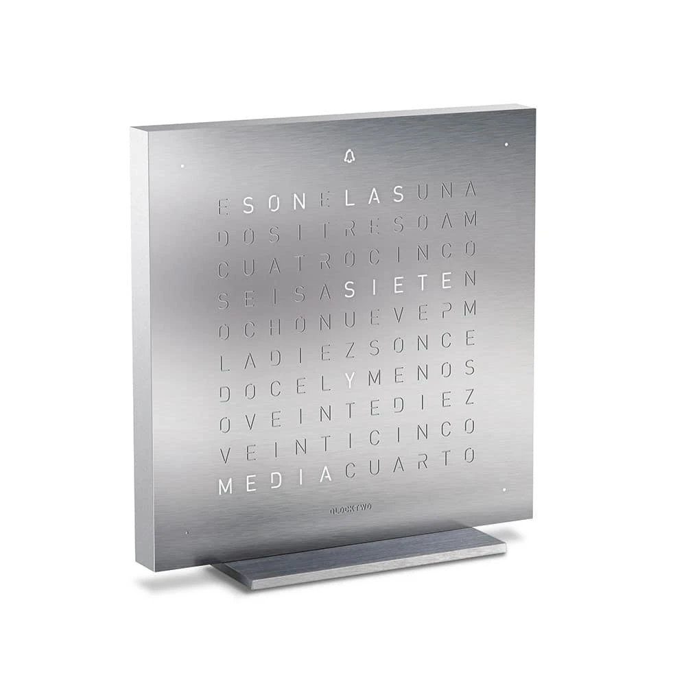 QLOCKTWO Clock Two Touch Silver Кириллица