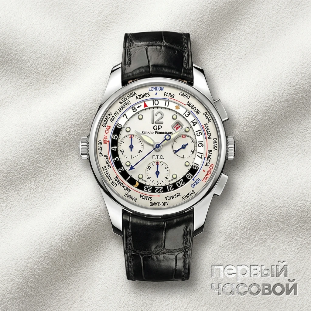 Купить элитные часы Girard-Perregaux World Time WW.TC Chrono 49805-11-151-BA6A: в наличии в Москве!